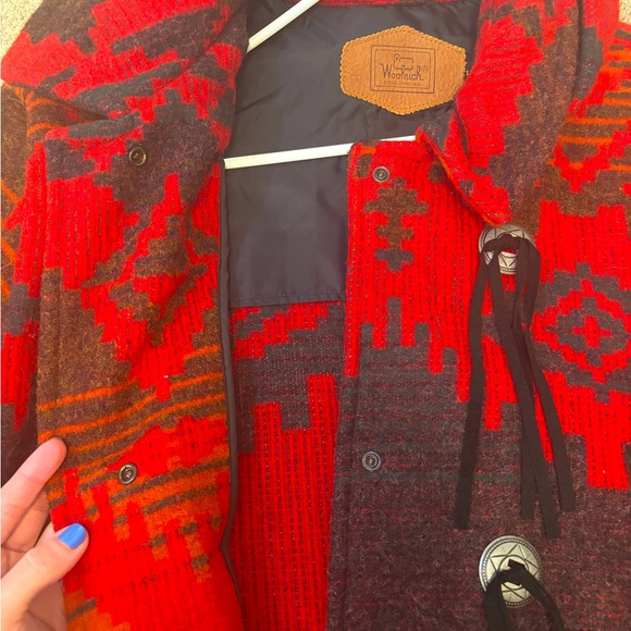 Vintage Woolrich Hooded Western Long Wool Jacket size L - Picture 11 of 14